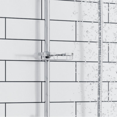 ENKI Traditional Chrome Solid Brass Shower Caddy 18mm