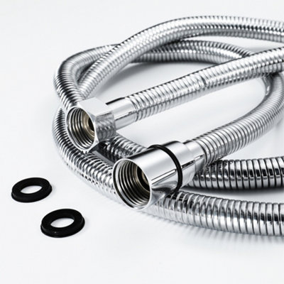 ENKI Traditional Chrome White Brass & Ceramic Handheld Shower Head & Hose Kit EH016 - 4