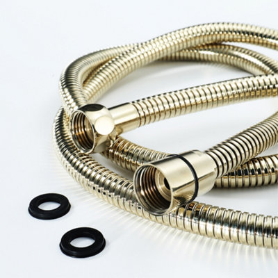 ENKI Traditional English Gold Black Brass & Ceramic Handheld Shower Head & Hose Kit EH018 - 4