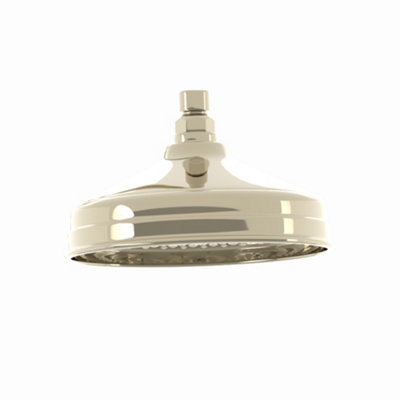 ENKI Traditional Gold Fixed Wall Mounted Brass Shower Head & Arm 200mm - 3