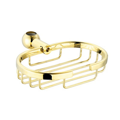 ENKI Traditional Gold Solid Brass Shower Caddy 18mm