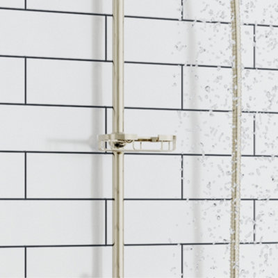 ENKI Traditional Gold Solid Brass Shower Caddy 18mm