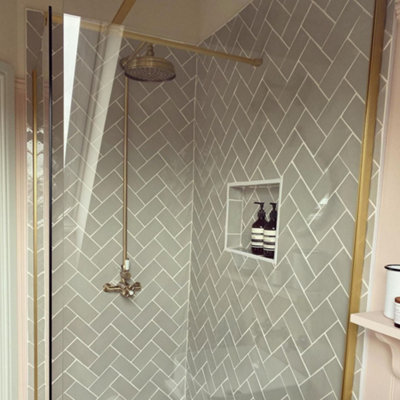 ENKI Trafalgar Antique Bronze Traditional Angled Brass Thermostatic Rain Shower Set 200mm