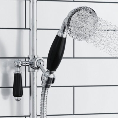 ENKI Trafalgar Chrome Traditional 2-Outlet Brass Thermostatic Rain Shower Set 200mm - 3