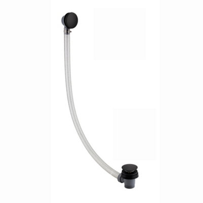 ENKI, W35, 1.5 Inch Matte Black Bath Waste with Overflow, Sturdy ...