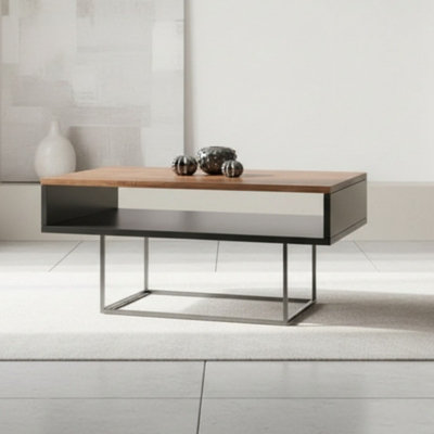 ENNA Modern Coffee Table Compact Stirling Oak Living Room Table with ...