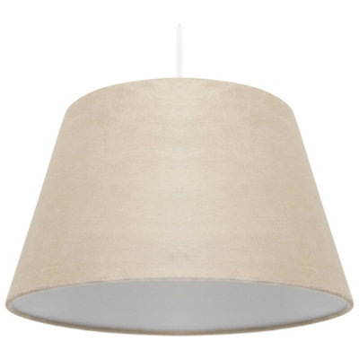 Ennis Easy Fit Velour Pendant Shades in Beige Size 14 Inch