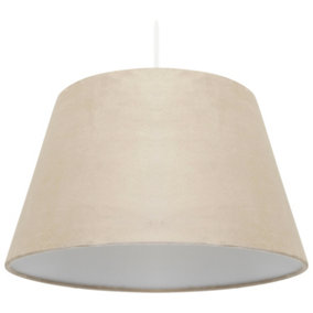 Ennis Easy Fit Velour Pendant Shades in Beige Size 14 Inch