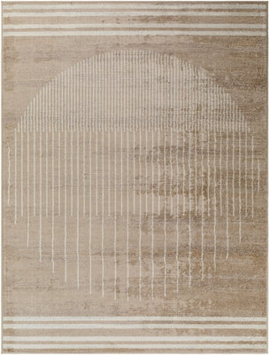 ENSO Scandi Geometric Brown Area Rug 120 x 170 cm
