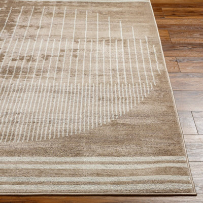 ENSO Scandi Geometric Brown Area Rug 120 x 170 cm