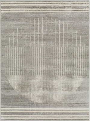 ENSO Scandi Geometric Medium Grey Area Rug 120 x 170 cm