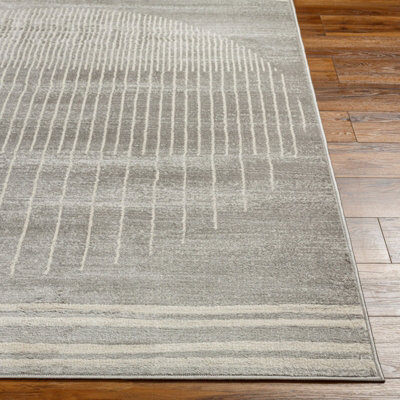 ENSO Scandi Geometric Medium Grey Area Rug 120 x 170 cm