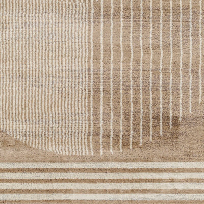 ENSO2 Scandi Geometric Brown Area Rug 120 x 170 cm
