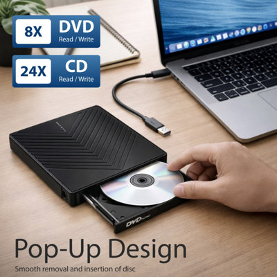Entity Era 5 in 1 DVD Re-Writer with Wide Compatibility and Multiple Ports