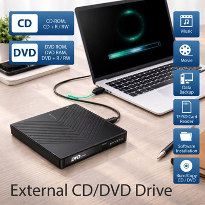 Entity Era 5in1 External DVD ReWriter USB 30 and TypeC with 4Port