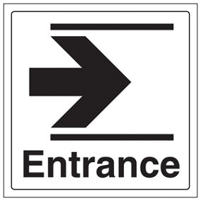 Entrance Slide Right Wall & Door Sign - Rigid Plastic - 200x200mm (x3)