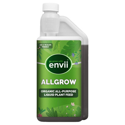 Envii Allgrow - Organic Multi-purpose Plant Feed - Liquid Outdoor Plant Food - 1 Litre Makes 330 Litres