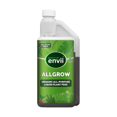 envii Allgrow - Organic Multi-purpose Plant Feed - Liquid Outdoor Plant Food - 1 Litre Makes 330 Litres