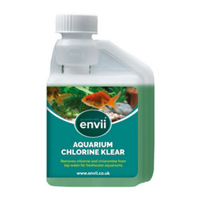 Envii Aquarium Chlorine Klear Makes Tap Water Safe for Fish, Natural Dechlorinator for Fish Tanks, Treats 2,500L