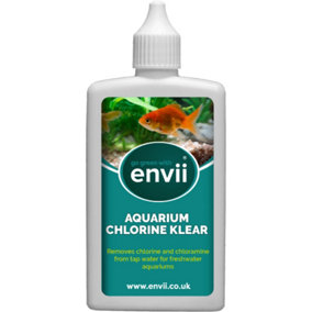 Envii Aquarium Chlorine Klear - Makes Tap Water Safe for Fish - Treats 2,500L