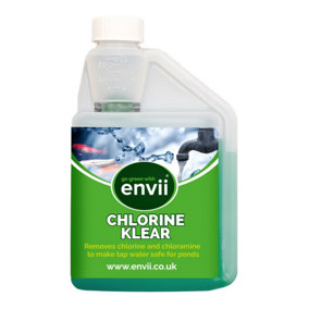 envii Chlorine Klear - Natural Pond Chlorine Remover Makes Tap Water Safe For Fish - Treats 12,500 Litres