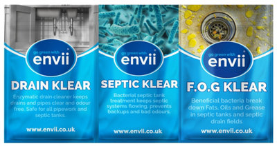 Envii Complete Septic Tank Treatment - Drain & Septic Tank Cleaner Bacteria Tablets