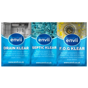 Envii Complete Septic Tank Treatment - Drain & Septic Tank Cleaner Bacteria Tablets