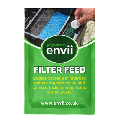 envii Filter Feed - Pond Filter Cleaner & Bacteria Booster - Treats 20,000 Litres