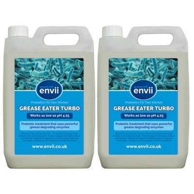 envii Grease Eater Turbo - Natural Enzyme Grease Trap Cleaner & Maintainer Treatment - 10L