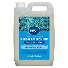 envii Grease Eater Turbo - Natural Enzyme Grease Trap Cleaner & Maintainer Treatment - 5L