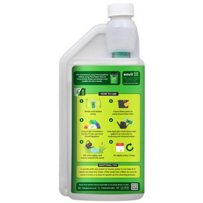 envii Pond Klear Xtra - Strong Pond Clear Water Treatment, Naturally Clears Green Pond Water - Treats Up To 100,000 litres