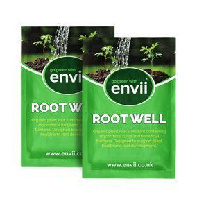 envii Root Well - Mycorrhizal Fungi Powder - Organic & Enriched with Bacteria - Improves Nutrient Uptake - Treats 160 Plants