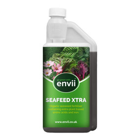 envii SeaFeed Xtra - Organic Liquid Seaweed Fertiliser - Multipurpose Outdoor & Indoor House Plant Food - 1 Litre Makes 500L