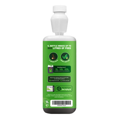 envii SeaFeed Xtra - Organic Liquid Seaweed Fertiliser - Multipurpose Outdoor & Indoor House Plant Food - 1 Litre Makes 500L
