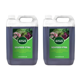 envii SeaFeed Xtra - Organic Liquid Seaweed Fertiliser - Multipurpose Outdoor & Indoor House Plant Food - 10 Litres Make 5000L