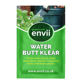 envii Water Butt Klear - Natural Water Butt Treatment - Cleans & Prevents Green Water & Odours & Feeds Plants - 40 Tablets