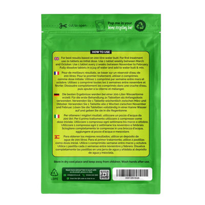 envii Water Butt Klear - Natural Water Butt Treatment - Cleans & Prevents Green Water & Odours & Feeds Plants - 40 Tablets