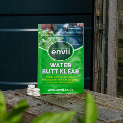 envii Water Butt Klear - Natural Water Butt Treatment - Cleans & Prevents Green Water & Odours & Feeds Plants - 40 Tablets