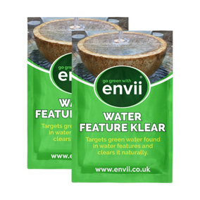 envii Water Feature Klear - Natural Water Feature Cleaner - Treatment Safe for all Wildlife & Pets - Treats 4,000 Litres