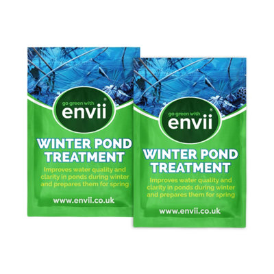 envii Winter Pond Treatment - Reduces Sludge & Improves Water Clarity - Works at Low Temperatures - Treats 120,000 Litres