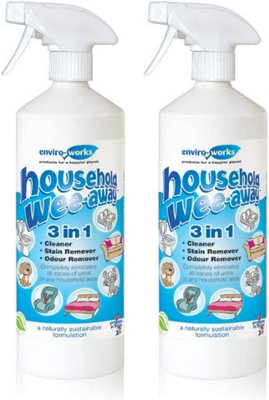 Enviro Works Wee-Away 3-in1 Probiotic Household Stain and Odour Remover 2 x 1L
