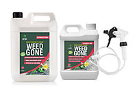 Enviro Works - Weed Gone - 2.5L and 5L Refill - Fast Acting weedkiller - Long Hose Trigger - (Ready to use) See results within 24