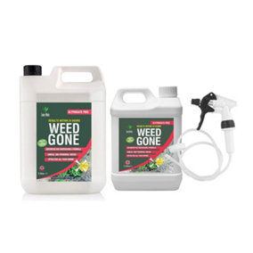 Enviro Works - Weed Gone - 2.5L and 5L Refill - Fast Acting weedkiller - Long Hose Trigger - (Ready to use) See results within 24