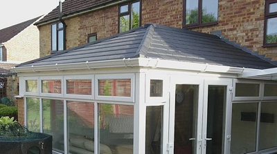Envirotile Plastic Ridge Cap / Cover - Slate Effect Anthracite Grey - (L)425mm (W)245mm