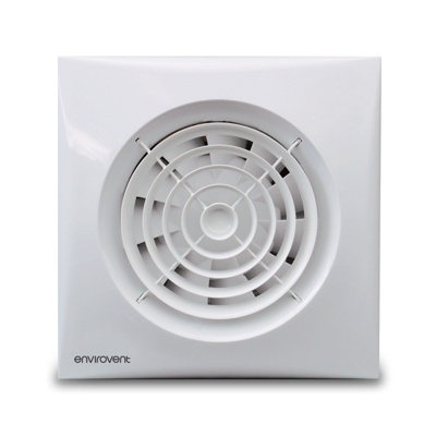 Envirovent Silent 100mm 4" Quiet Bathroom Extractor Fan with Intelligent Timer