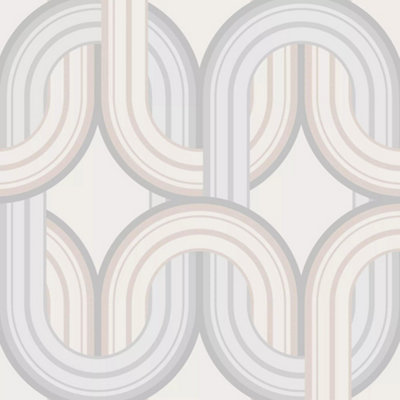 Envy In The Loop Hazy Day Grey Geometric Wallpaper