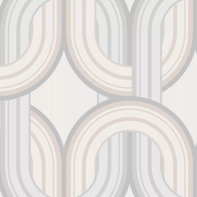 Envy In The Loop Hazy Day Grey Geometric Wallpaper