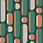 Envy Morse Bottle Tangegreen Rust & Green Geometric Wallpaper
