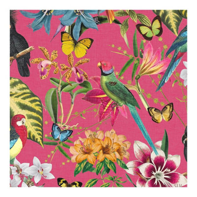 Envy Paradiso Hot Pink Floral Wallpaper