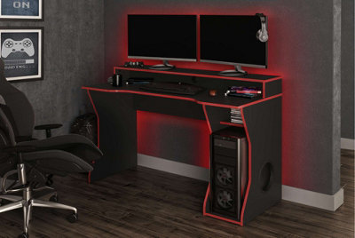 Enzo Gaming Computer Desk Black & Red